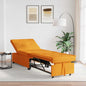 Dark Yellow Fold-Out Sofa Bed 194 x 50 x 82 cm Fabric