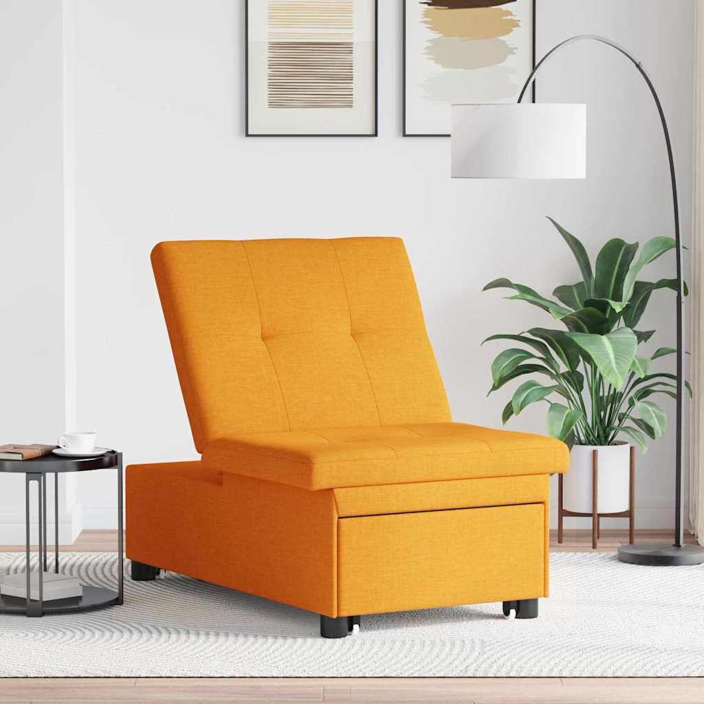 Sofá cama desplegable Amarillo oscuro 194 x 50 x 82 cm tela