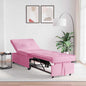 Dark Yellow Fold-Out Sofa Bed 194 x 50 x 82 cm Fabric