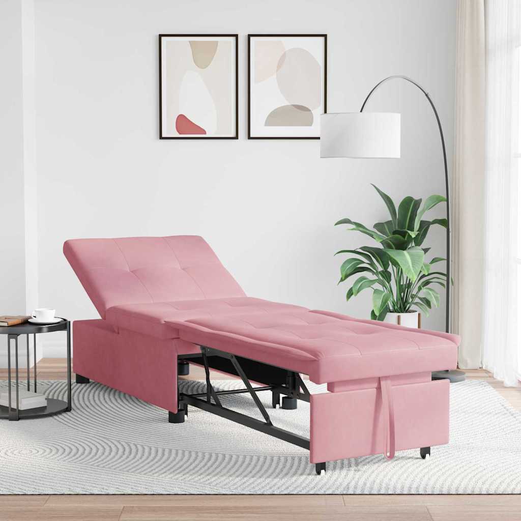 Sofa bed 60cm Light Grey fabric