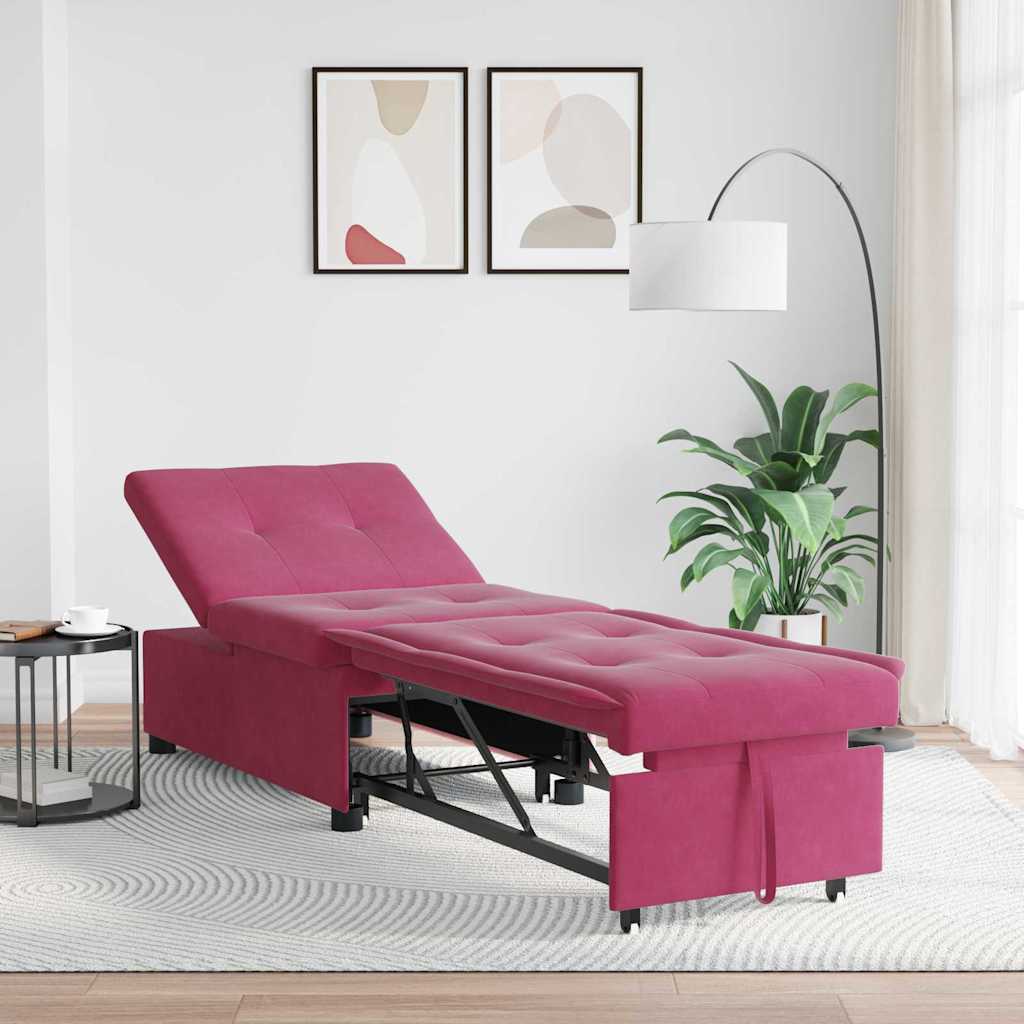 Sofa bed 60cm Light Grey fabric