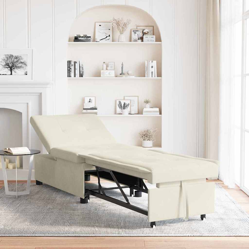Sofa bed 60cm Light Grey fabric