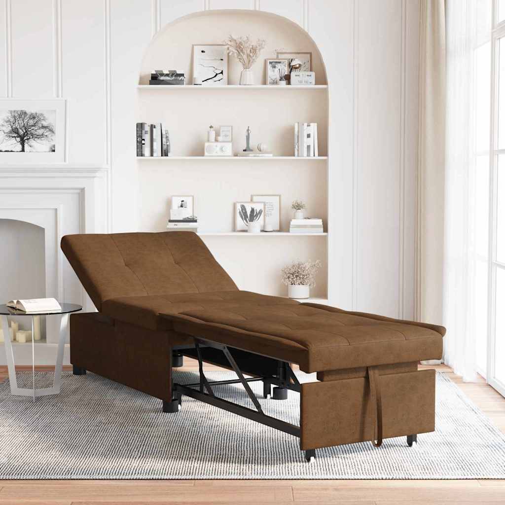 Dark grey sofa bed 194 x 67 x 82 cm Huahua Fabric