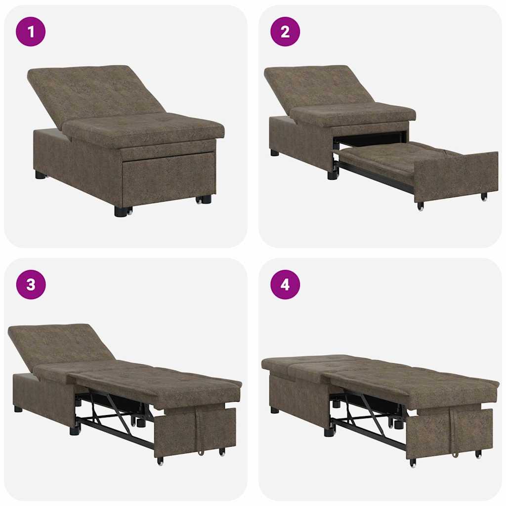 Sofá cama Gris oscuro 194 x 67 x 82 cm Tela Huahua