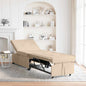 Sofá-cama desdobrável Creme 194 x 67 x 82 cm Microfibra