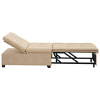 Sofá cama desplegable Crema 194 x 67 x 82 cm Microfibra
