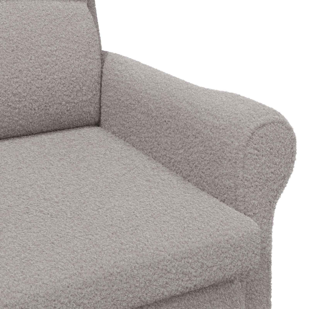 sillón Gris claro Tela de Sherpa suave