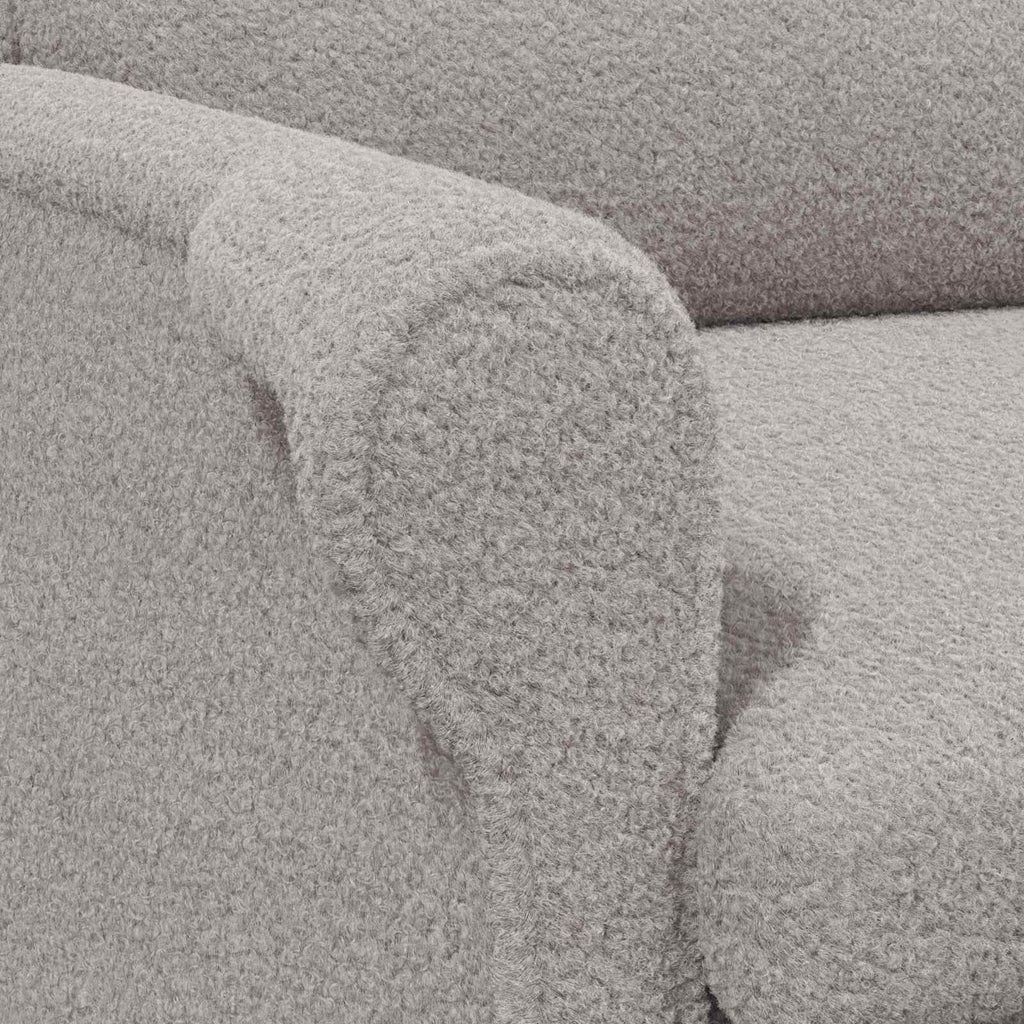 sillón Gris claro Tela de Sherpa suave