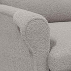 sillón Gris claro Tela de Sherpa suave