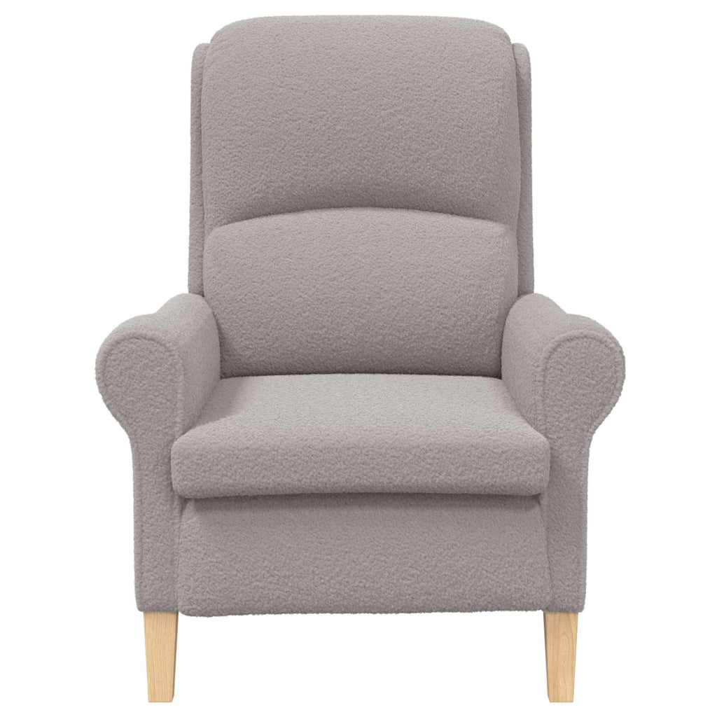 sillón Gris claro Tela de Sherpa suave