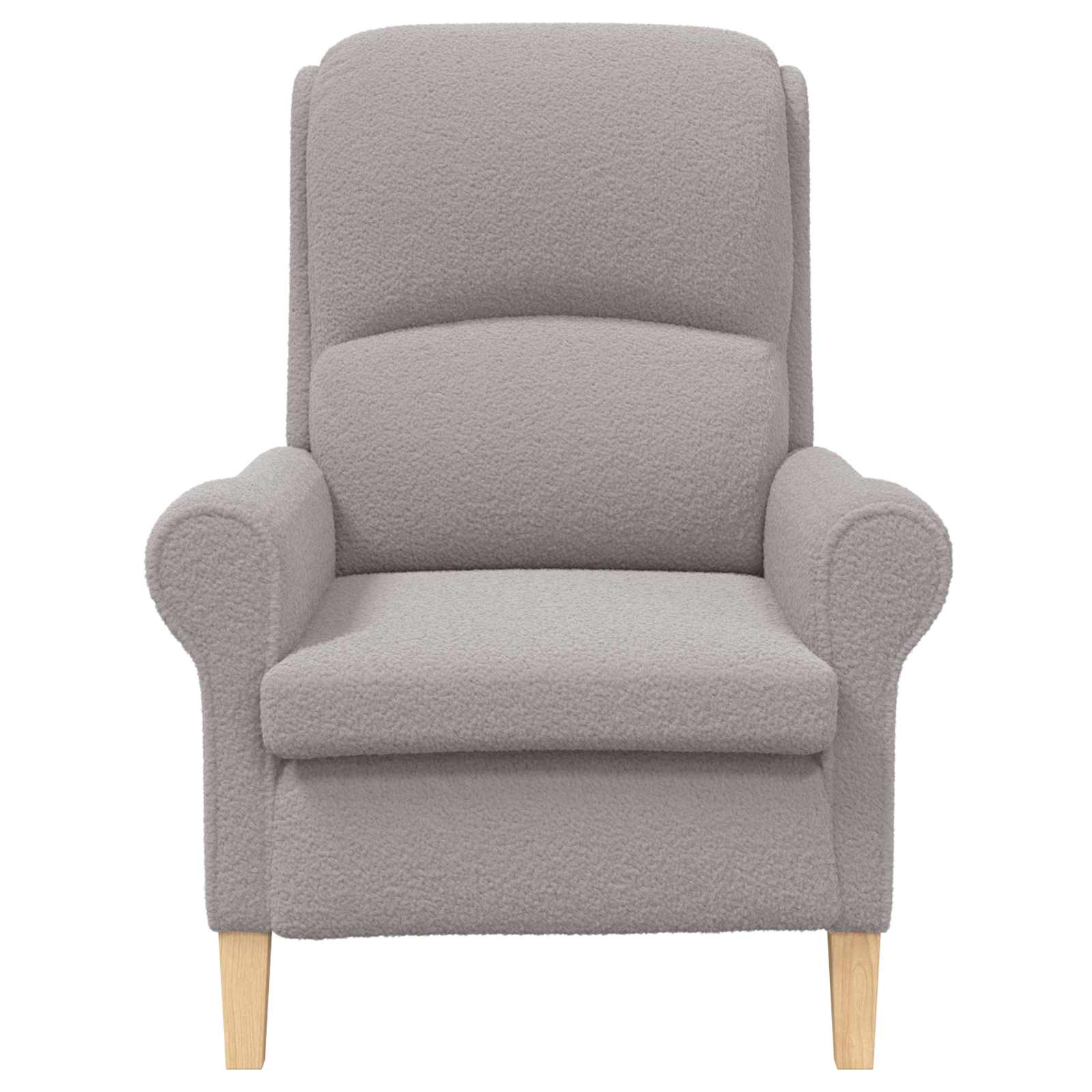 sillón Gris claro Tela de Sherpa suave