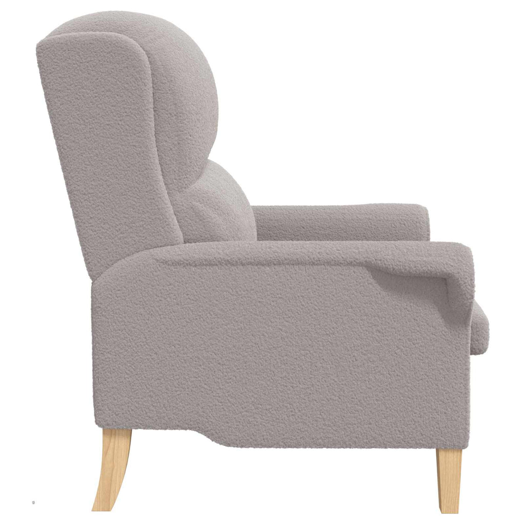 sillón Gris claro Tela de Sherpa suave