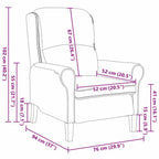 sillón Gris claro Tela de Sherpa suave