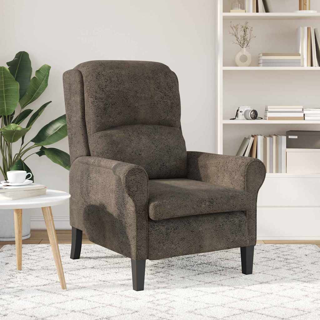 sillón Gris oscuro Cuero sintético