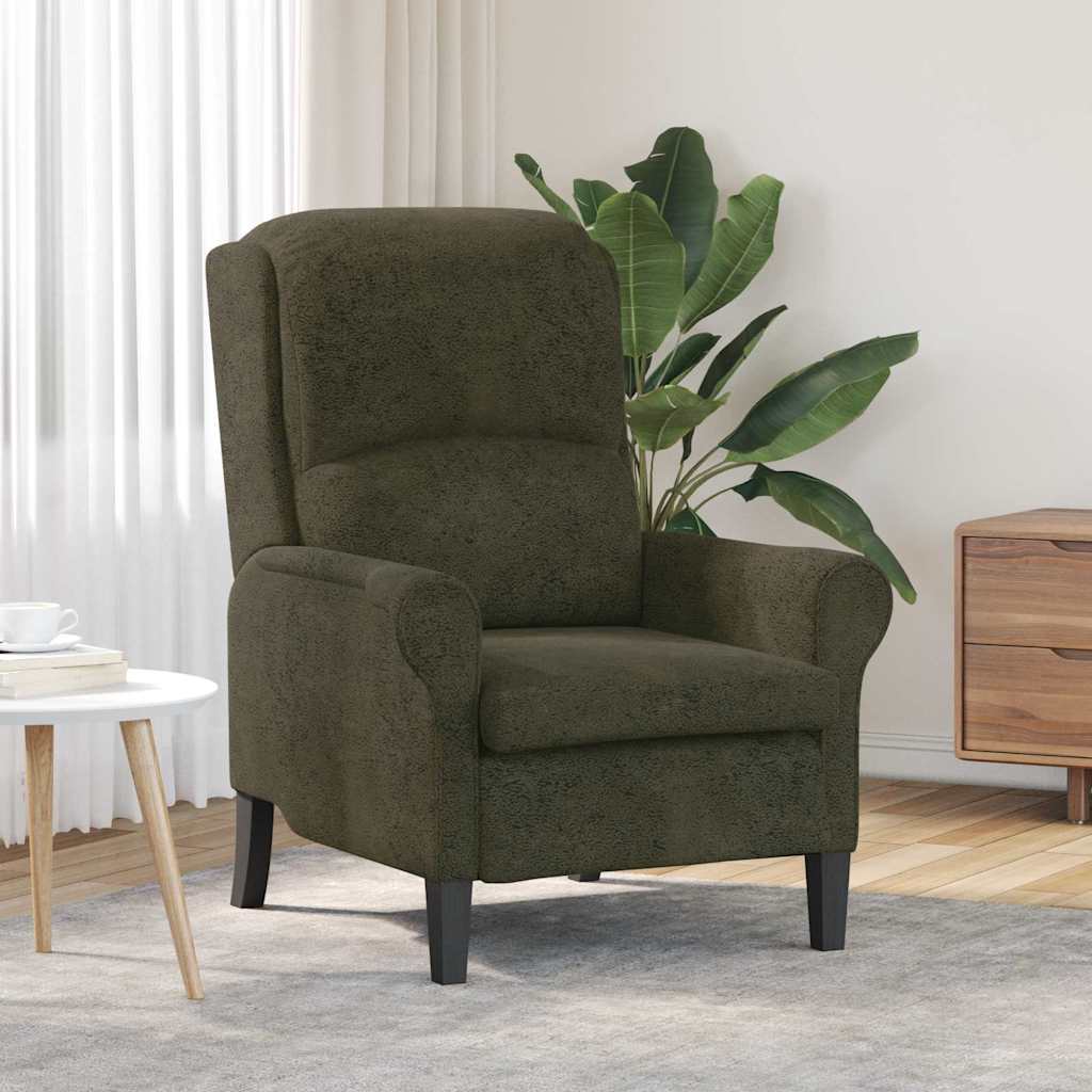 Dark Grey Faux Leather Armchair