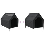Casa para mascotas Manual Negro 110 x 75 x 90 cm Acero