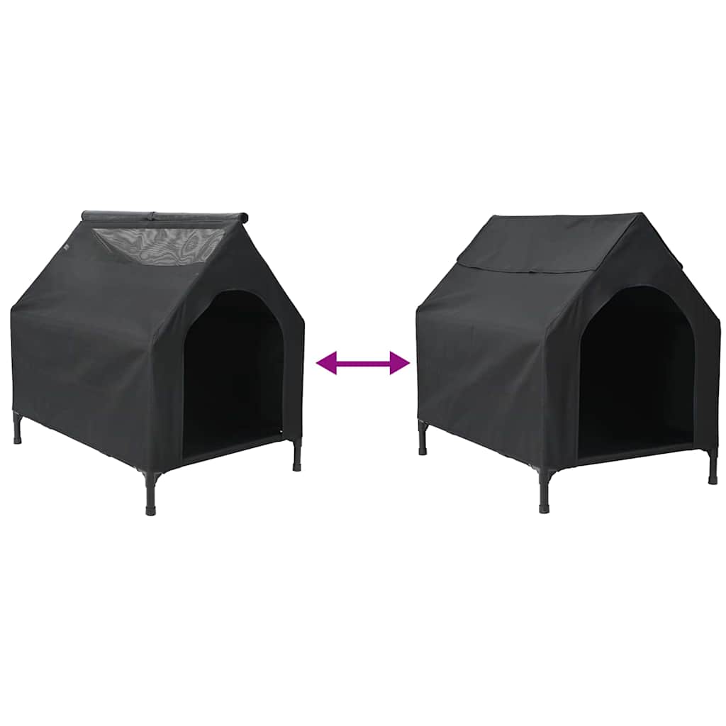 Casa para mascotas Manual Negro 110 x 75 x 90 cm Acero