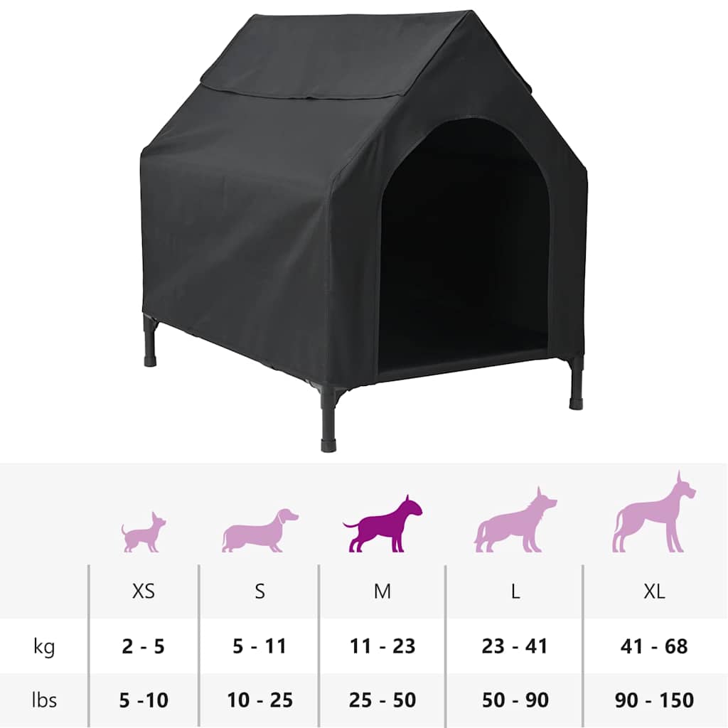 Casa para mascotas Manual Negro 110 x 75 x 90 cm Acero