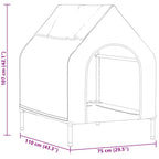 Casa para mascotas Manual Negro 110 x 75 x 90 cm Acero