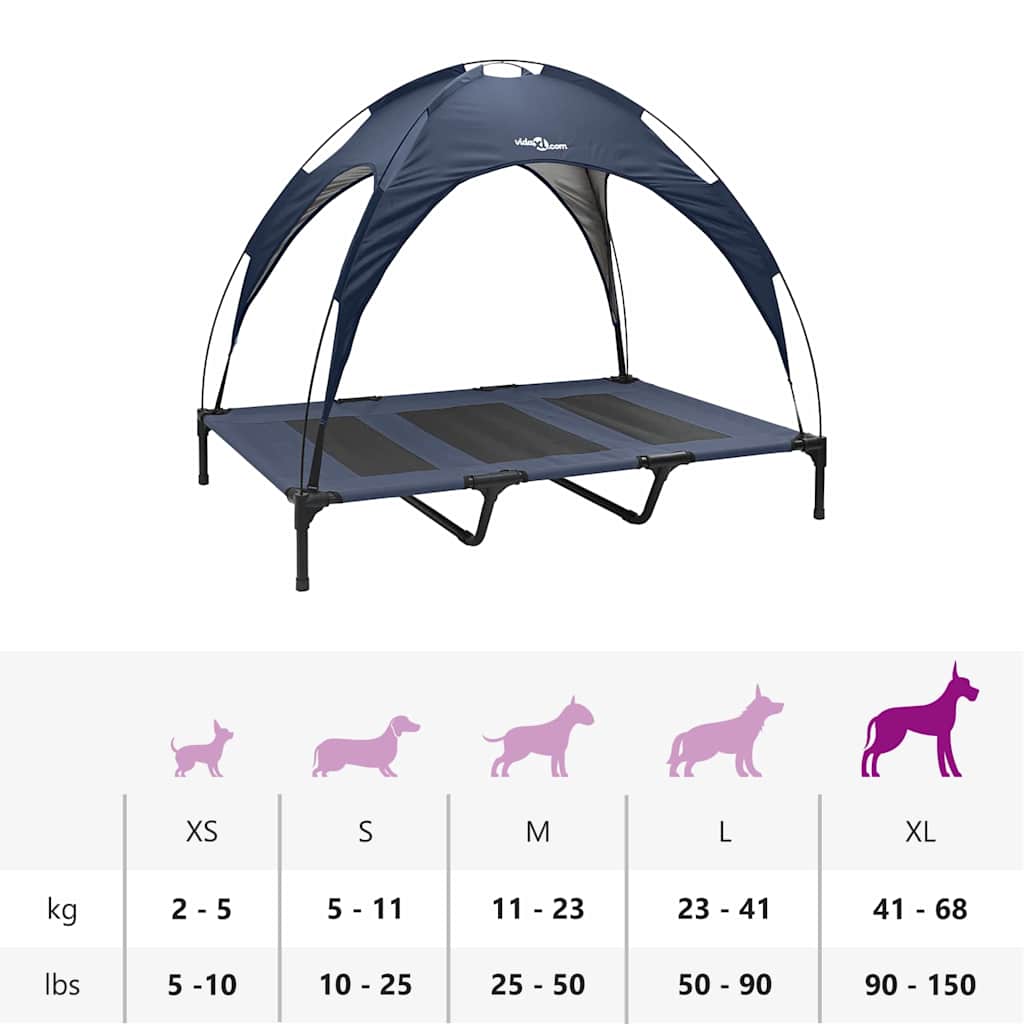 Cama para perro Manual Azul marino 122 x 93 x 106,5 cm Acero