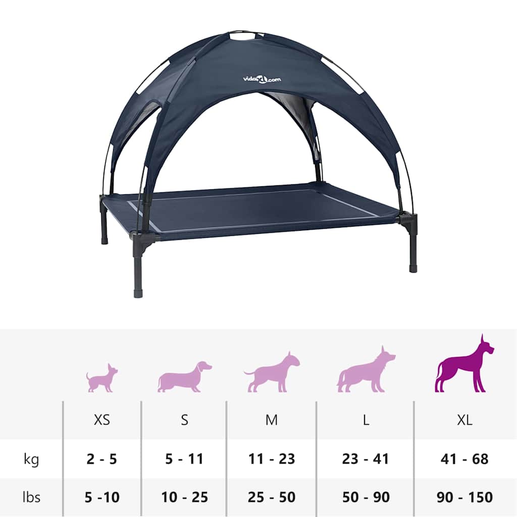 Cama para perro Manual Azul marino 104 x 86 x 84,5 cm Acero