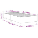 Cama de plataforma Azul 100 x 200 cm Tela de Pana