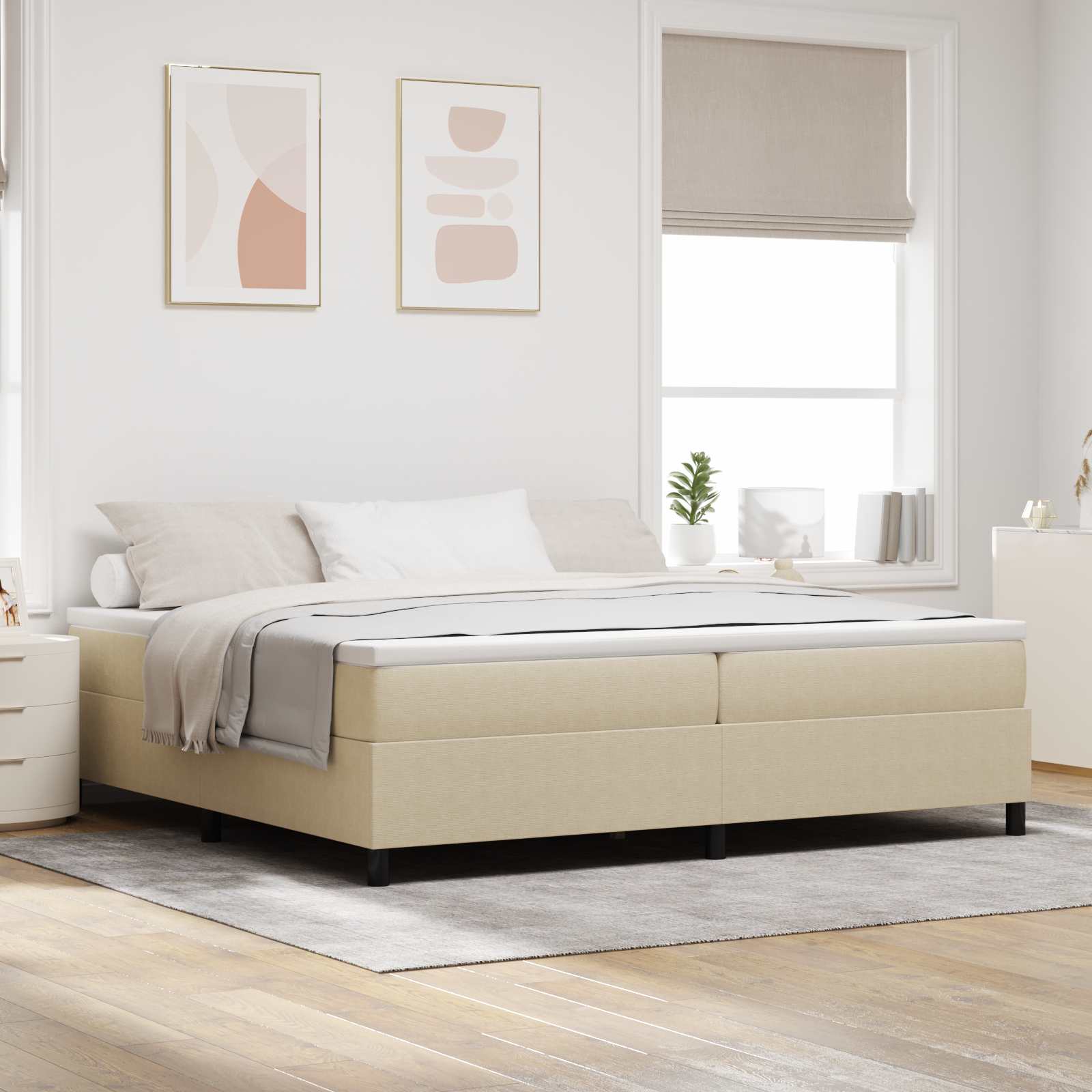 Cama de Plataforma Azul 100 x 200 cm Tecido de Corduroy