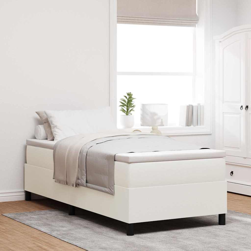 Blue Box Spring Bed and 100 x 200 cm Corduroy Fabric