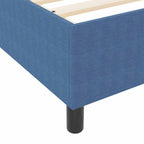 Cama tipo Box Spring Azul y 100 x 200 cm Tela de Pana