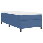 Cama tipo Box Spring Azul y 100 x 200 cm Tela de Pana