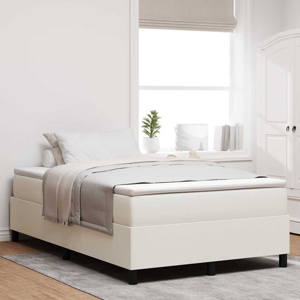 Blue Box Spring Bed and 100 x 200 cm Corduroy Fabric