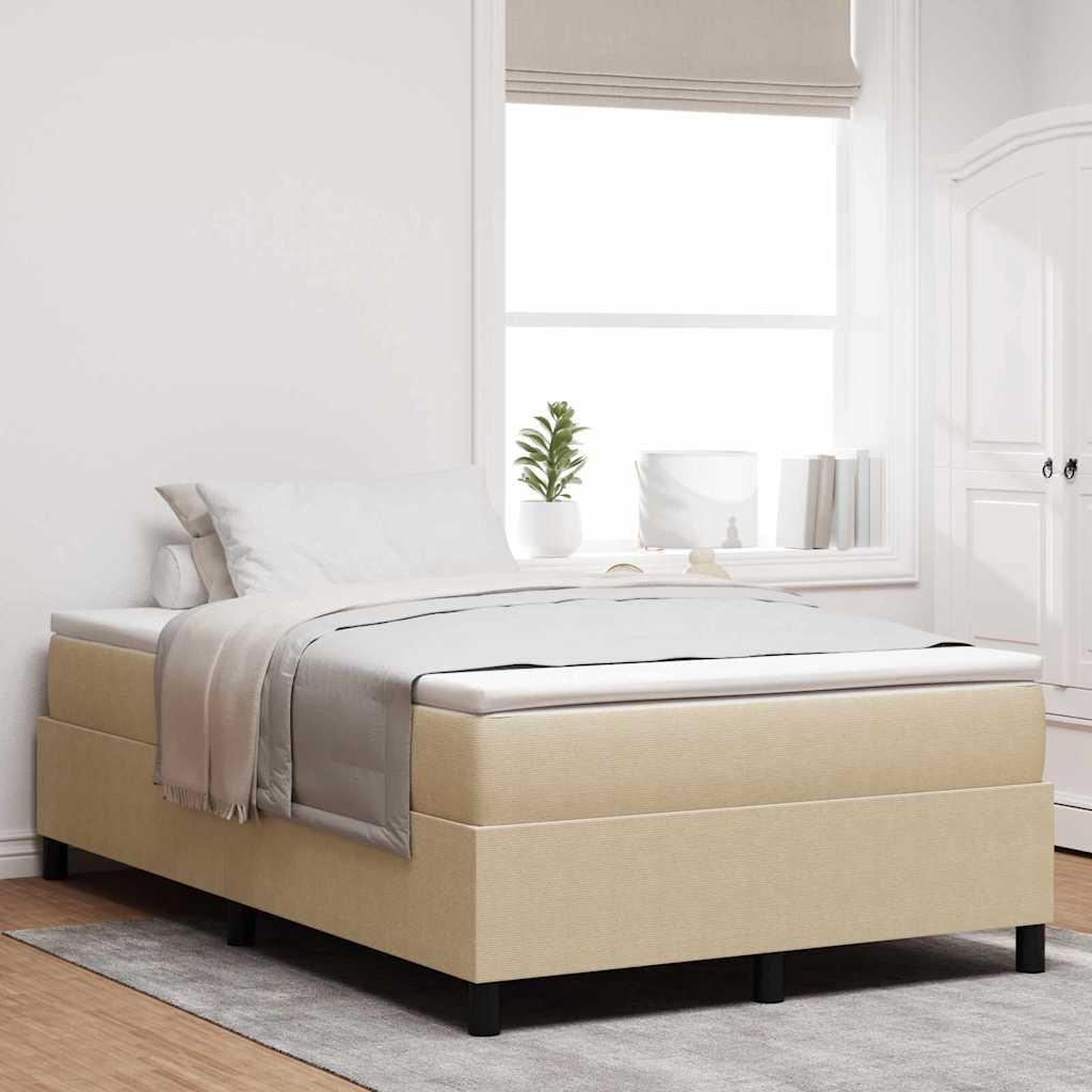 Blue Box Spring Bed and 100 x 200 cm Corduroy Fabric