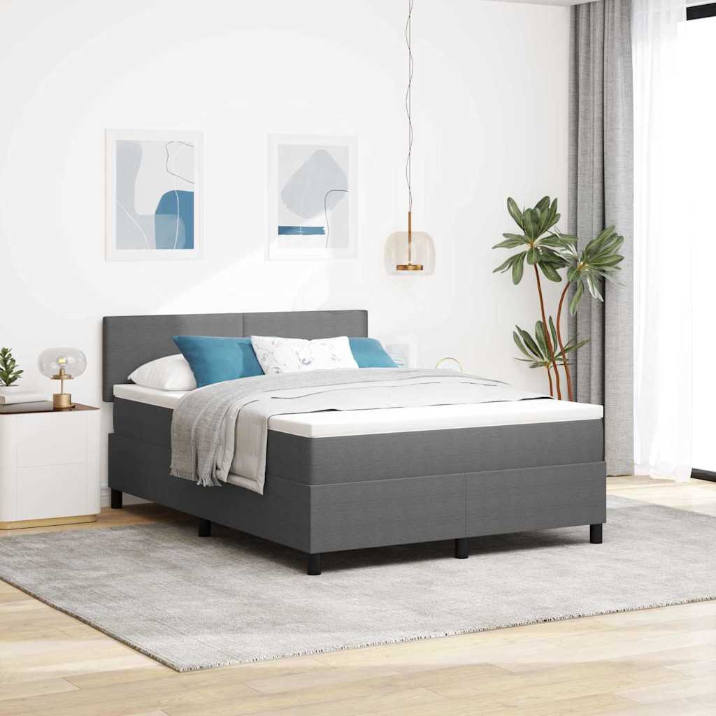 Cream LED Box Spring Bed, 100 x 200 cm, Corduroy Fabric