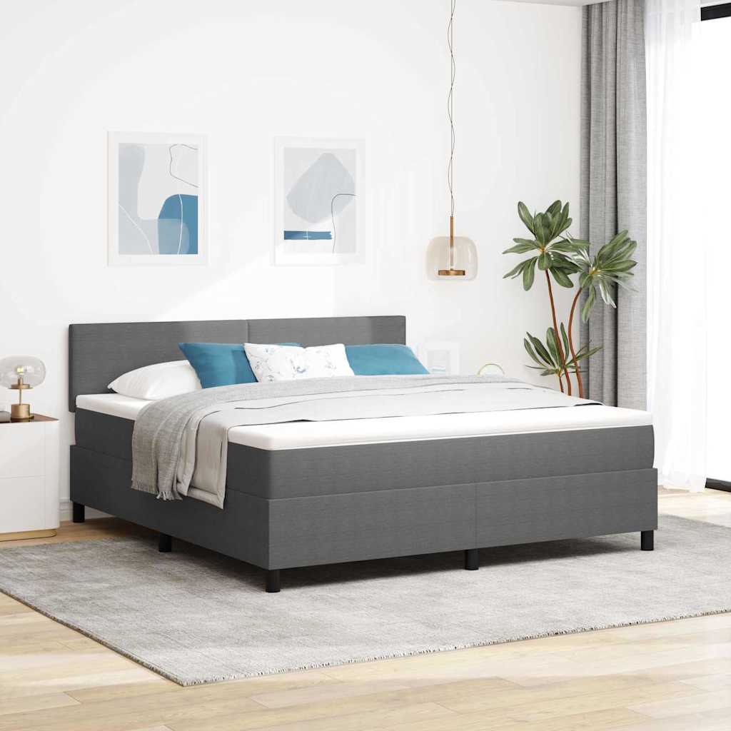 Cream LED Box Spring Bed, 100 x 200 cm, Corduroy Fabric