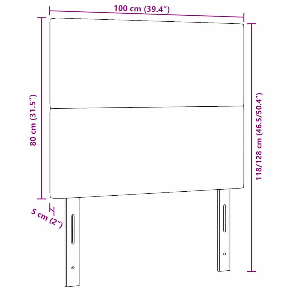 Cabecero Crema 100 cm Tela de Pana