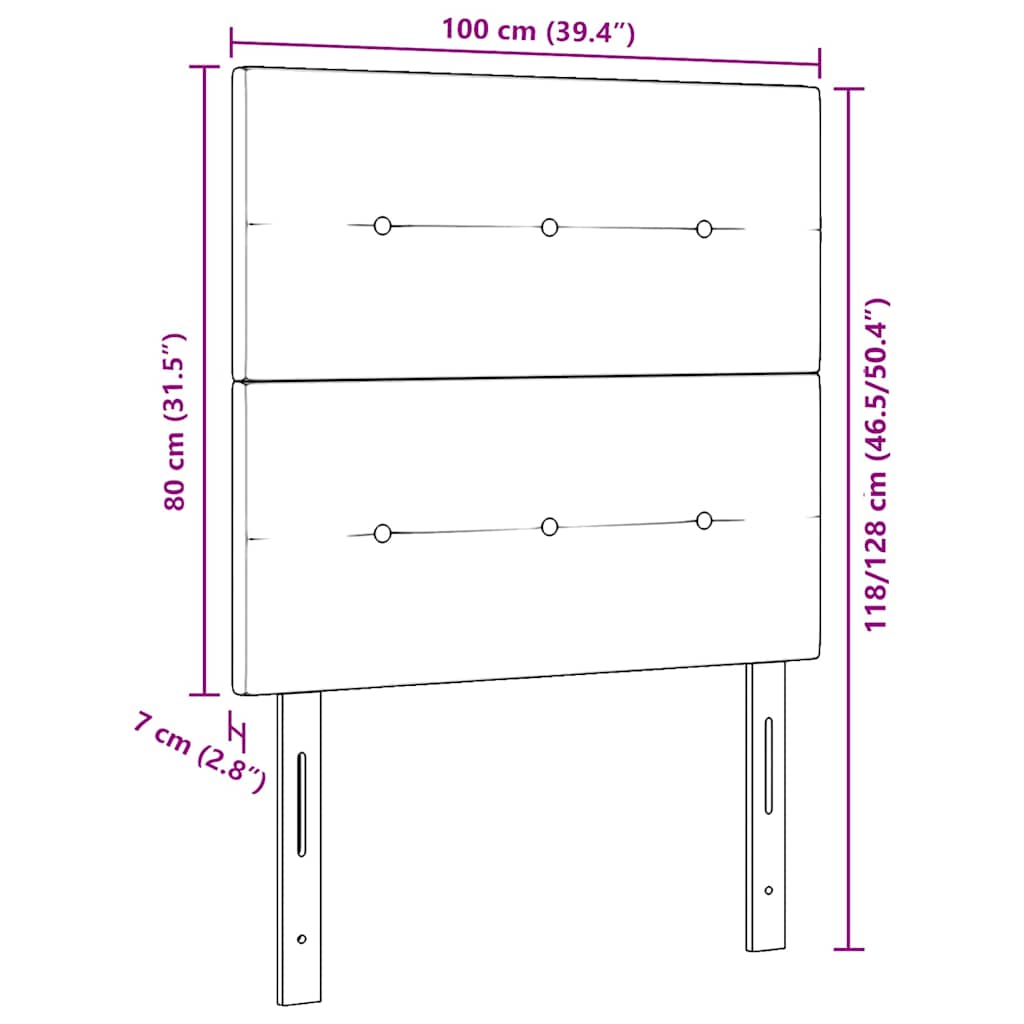Cabecero Ajustable en Altura con cabecera Azul 100 cm tela