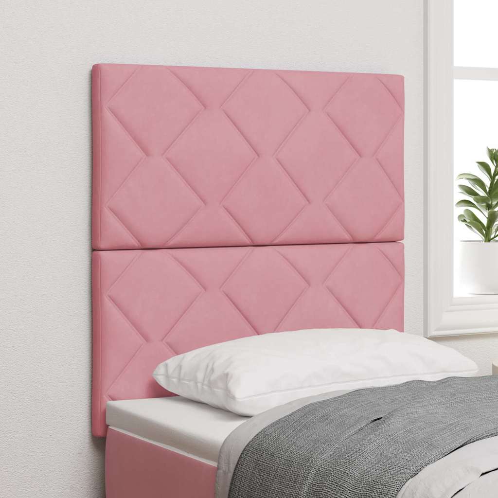 Cabecero Rosa 100 cm Terciopelo