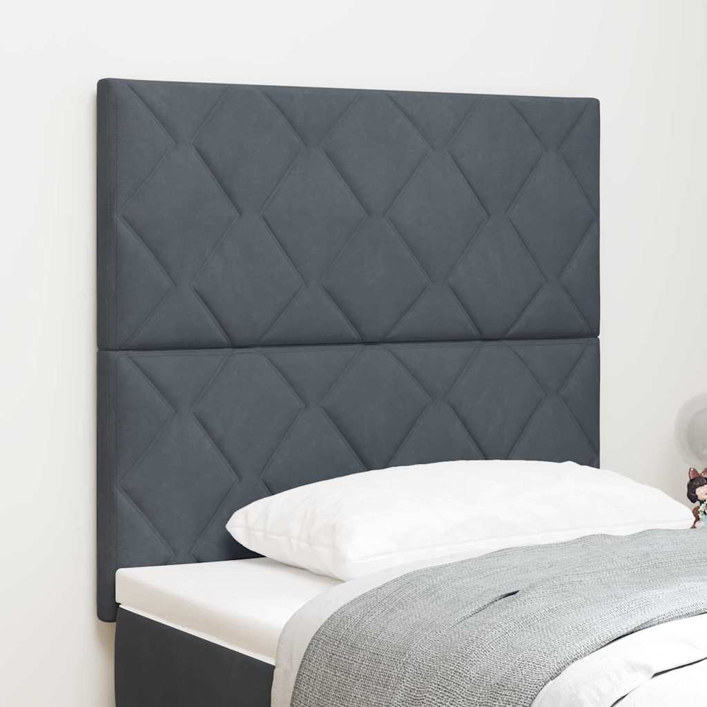 Cabecero Gris oscuro 100 cm Terciopelo