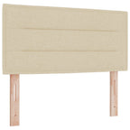 Cabecero LED con tiras LED con cabecera Crema 100 cm tela