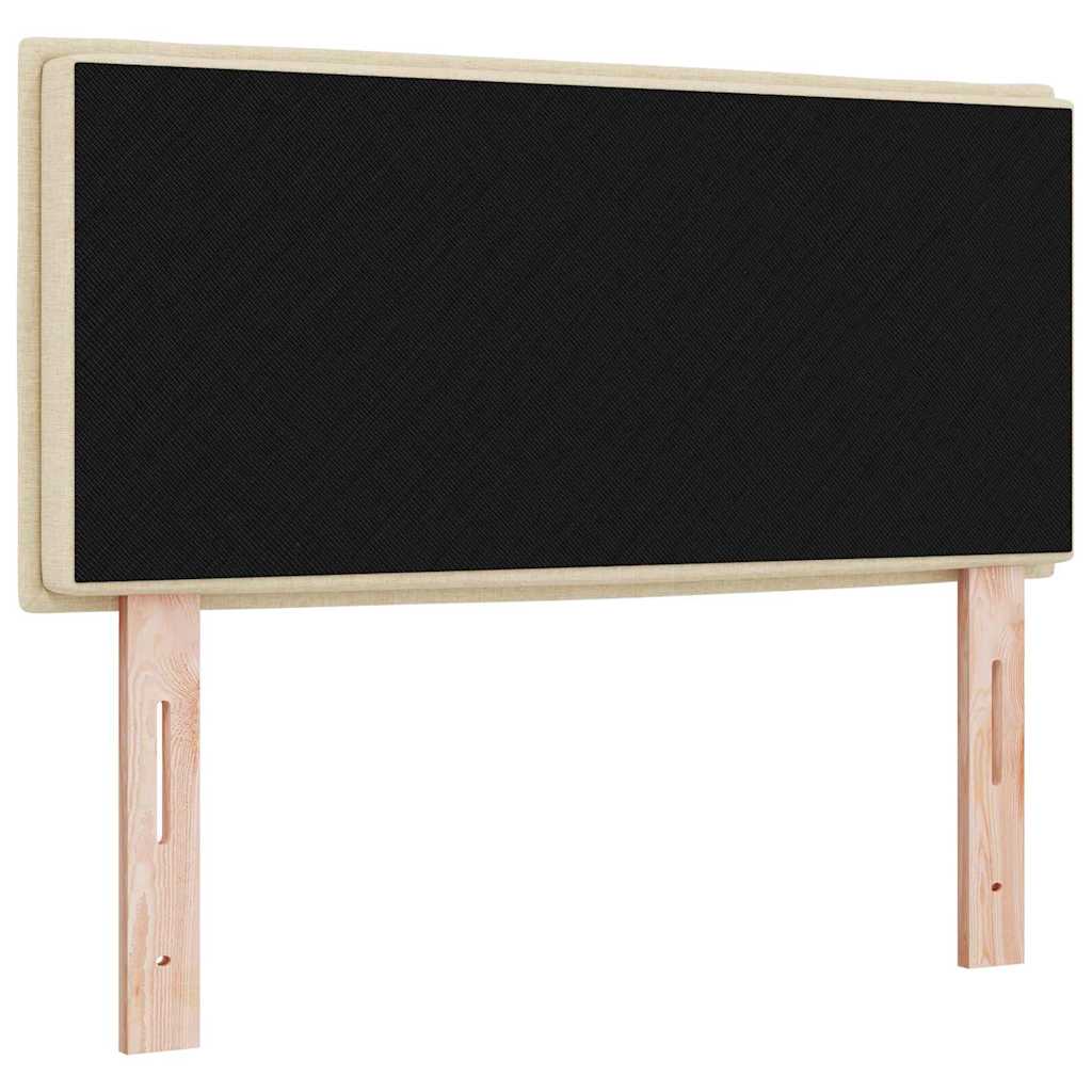 Cabecero LED con tiras LED con cabecera Crema 100 cm tela