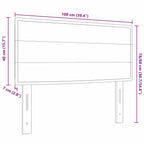 Cabecero LED con tiras LED con cabecera Crema 100 cm tela