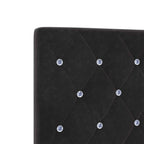 Cabecero LED con tiras LED con cabecera Negro 100 cm Terciopelo