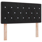 Cabecero LED con tiras LED con cabecera Negro 100 cm Terciopelo
