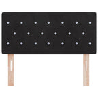 Cabecero LED con tiras LED con cabecera Negro 100 cm Terciopelo