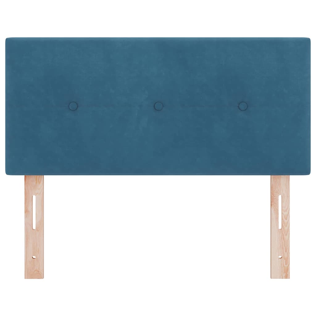 Cabecero LED con tiras LED Manual Azul 100 cm Terciopelo