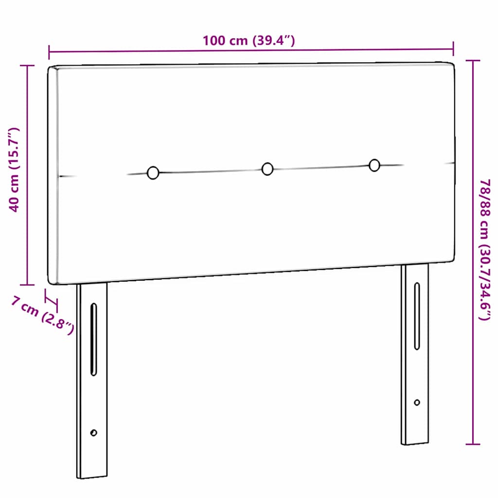 Cabecero LED con tiras LED Manual Azul 100 cm Terciopelo
