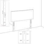 Cabecero LED con tiras LED Manual Azul 100 cm Terciopelo