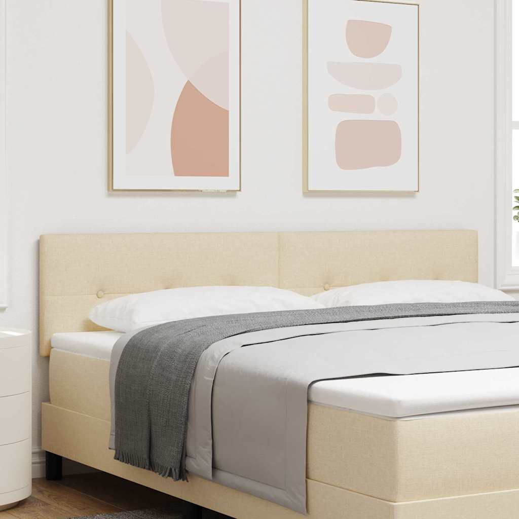 Cabecero LED con tiras LED con cabecera Crema 100 cm tela