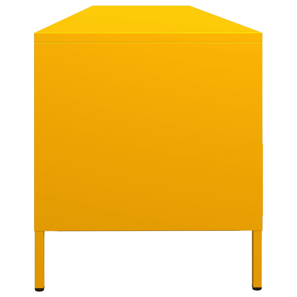 Mueble TV acero laminado en frío amarillo mostaza 202x39x43,5cm
