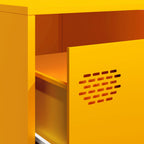 Mueble TV acero laminado en frío amarillo mostaza 202x39x43,5cm